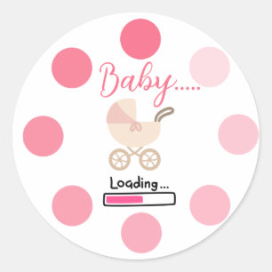 Retro-Baby-Aufkleber im Pastell-Design Runder Aufkleber