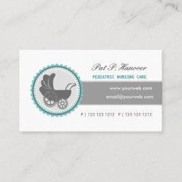 Retro Baby BLAU Wagen-Vintage viktorianische Ära Visitenkarte