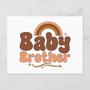 Retro Baby Brother Rainbow Postkarte