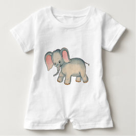 Retro Baby Elephant Baby Romper Baby T-shirt