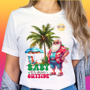 Retro-Baby ist ein warmes Weihnachtsfest im Freien T-Shirt