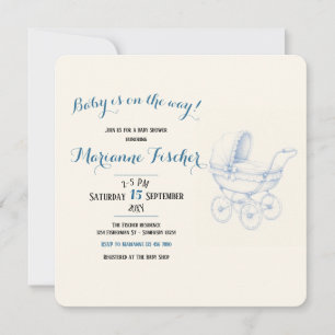 Retro-Baby-Shower-Einladung
