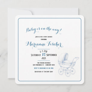 Retro-Baby-Shower-Einladung
