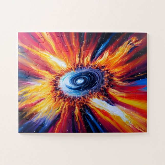 Retro-Babyblase im Weltraum innerhalb der Milchstr Puzzle (Horizontal)