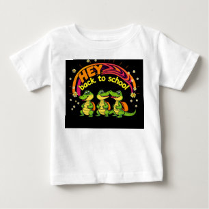 Retro-Babykrokodile Zurück-in-die-Schule-T-Shirt Baby T-shirt