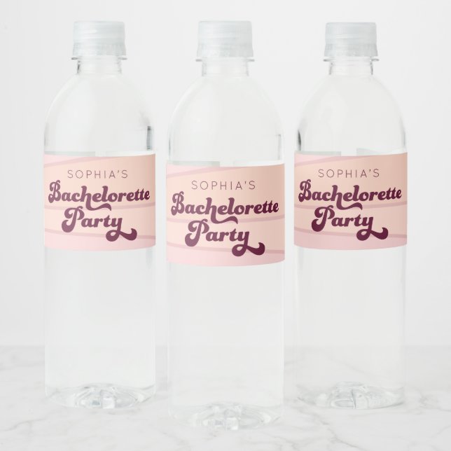 Retro Bachelorette Wasser Flaschen Etiketten (Flaschen)