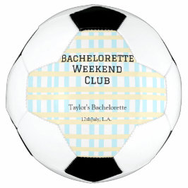 RETRO BACHELORETTE WEEKEND CLUB BLAUE GELBE DATUM FUßBALL