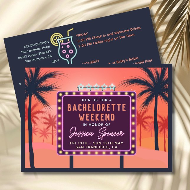 Retro Bachelorette Weekend Party Invitation Einladung (Bachelorette Weekend Party Invitation)