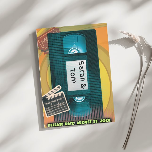 Retro Back to 90s Wedding Invitation (Von Creator hochgeladen)