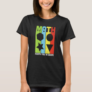 Retro Back To School Mathelehrer Mathe-Wortspiel T-Shirt