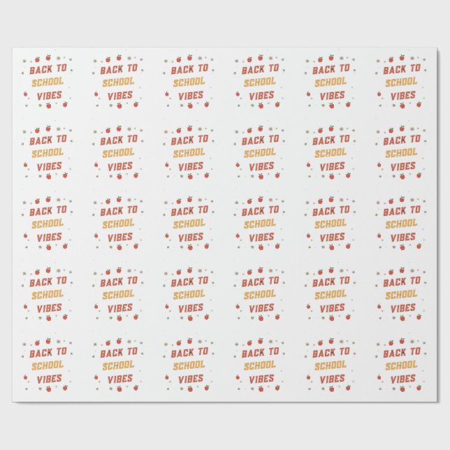 Retro Back To School Stimmung Benutzerdefiniert Gr Geschenkpapier (Flach)