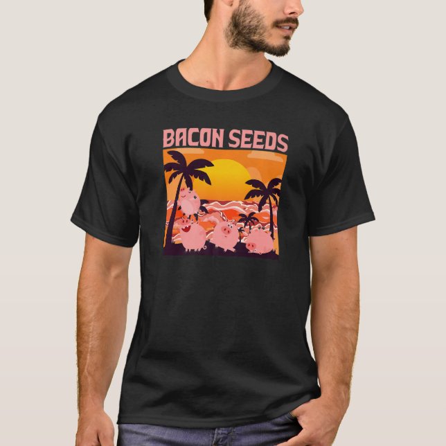 Retro Bacon Seeds, Boys Girls Farmer, Hog Lover, C T-Shirt (Vorderseite)