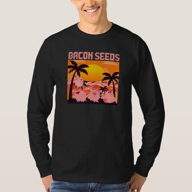 Retro Bacon Seeds, Boys Girls Farmer, Hog Lover, C T-Shirt (Vorderseite)
