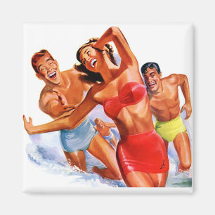 Retro Badeanzug-Anzeige-Magnet Magnet