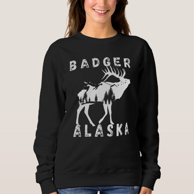 Retro Badger Alaska Apparel Souvenir Sweatshirt (Vorderseite)