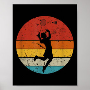 Retro-Badminton-Liebhaber Poster