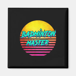 Retro Badminton-Meister der 1980er  Magnet