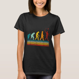Retro Badminton mit Shuttle Evolution Darwin T-Shirt