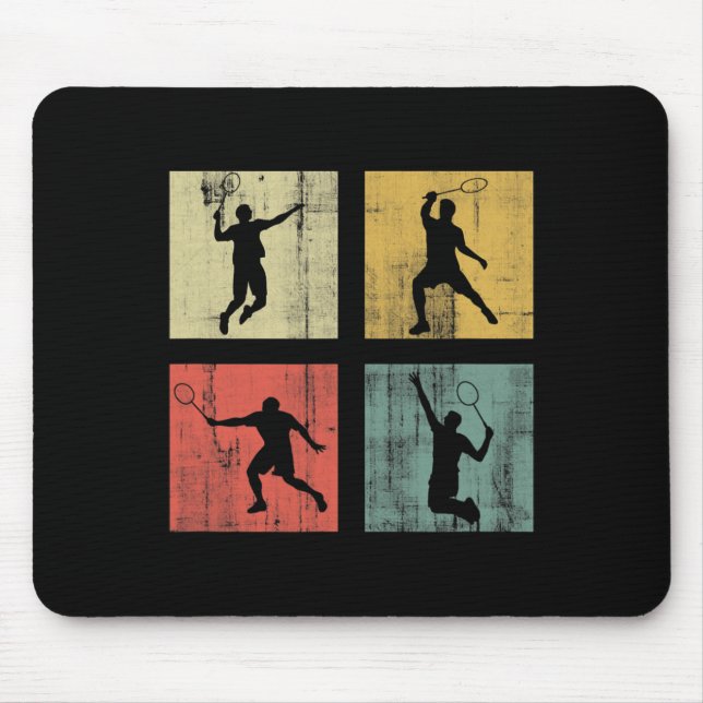 Retro Badminton Mousepad (Vorne)