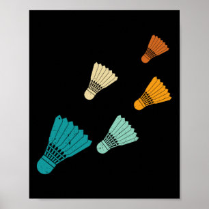 Retro Badminton Shuttle Poster
