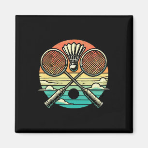 Retro Badminton Shuttle Racket Magnet