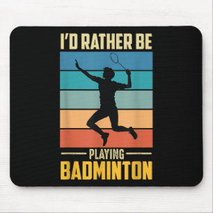Retro-Badminton-Spiel Badminton Shuttle spielen Mousepad