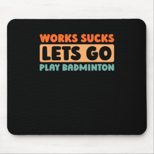 Retro Badminton Spieler Court - Schläger Vintage S Mousepad