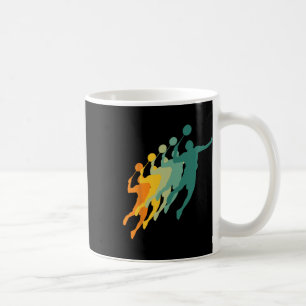 Retro Badminton Spieler Shuttle Sport Racket Coac Kaffeetasse