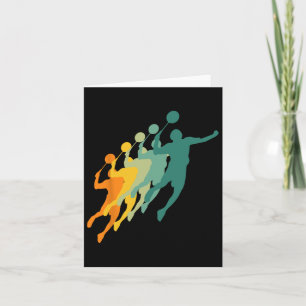 Retro Badminton Spieler Shuttle Sport Racket Coac Karte