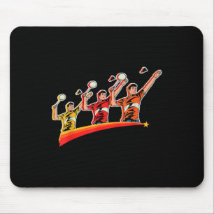 Retro Badminton Sport Spieler Shuttle Mousepad