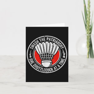 Retro Badminton Sprichwort - Funny Shuttle Quote Karte