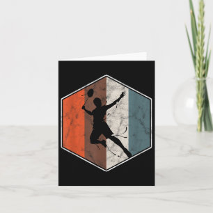 Retro Badminton Tennis Player Vintag Sports Karte