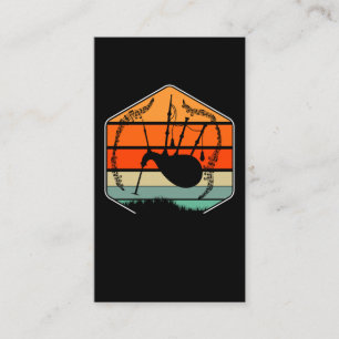 Retro Bagpipe Musical Instrument Bagpiper Visitenkarte