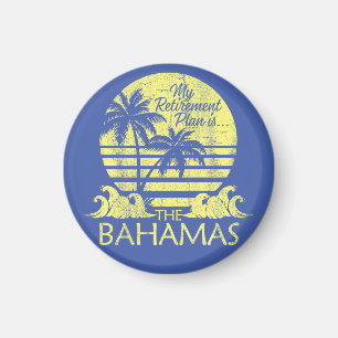 Retro Bahamas Magnet Urlaub Kreuzfahrt Vintage Str