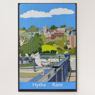 Retro-Bahnhofplakat von Hythe Kent England Puzzle
