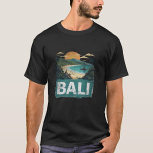 Retro-Bali-Landschaft Vintage-Souvenir T-Shirt