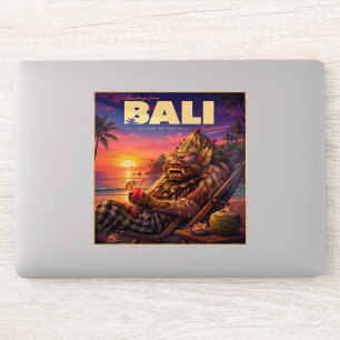 Retro Bali Paradies Reise Kunst Druck Aufkleber