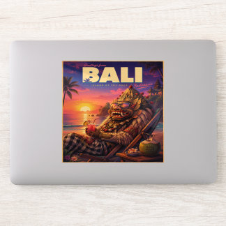 Retro Bali Paradies Reise Kunst Druck Aufkleber