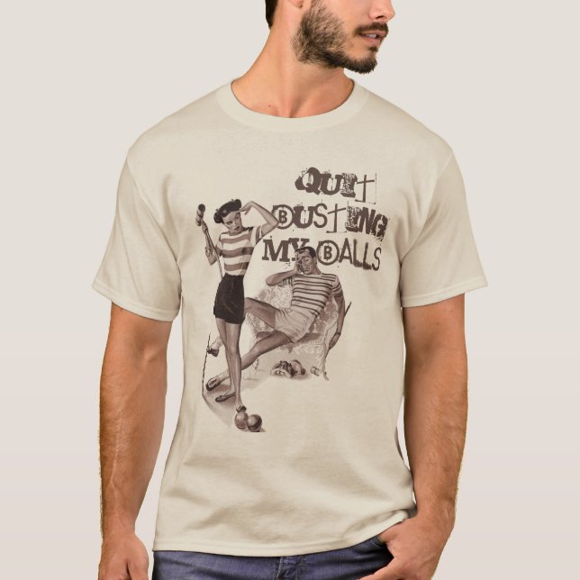 Retro Ball-Sprengen T-Shirt (Vorderseite)