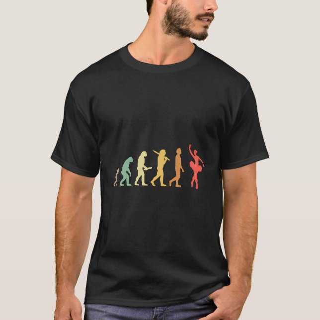 Retro Ballet Evolution Geschenk für Ballerinas Bal T-Shirt (Vorderseite)