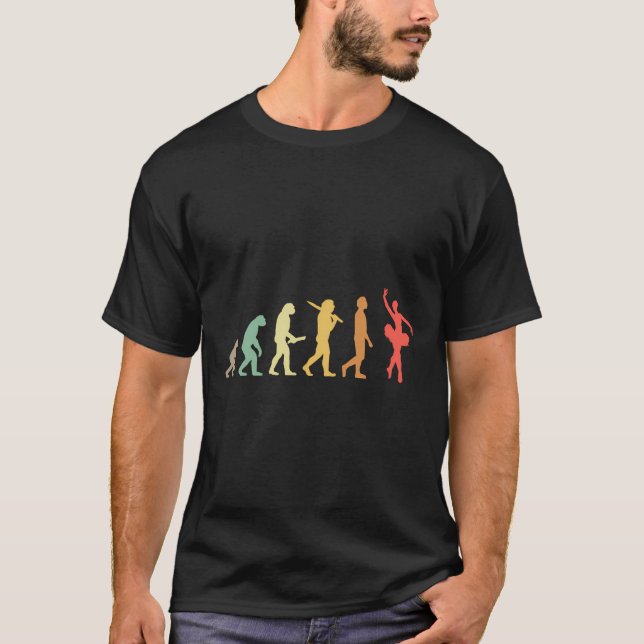 Retro Ballet Evolution Geschenk für Ballerinas Bal T-Shirt (Vorderseite)