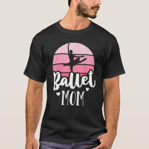 Retro-Ballett-Mom Pink-Ballerina-Shirt Vintage-Tan T-Shirt