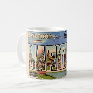 Retro Baltimore Maryland Gruß Tasse