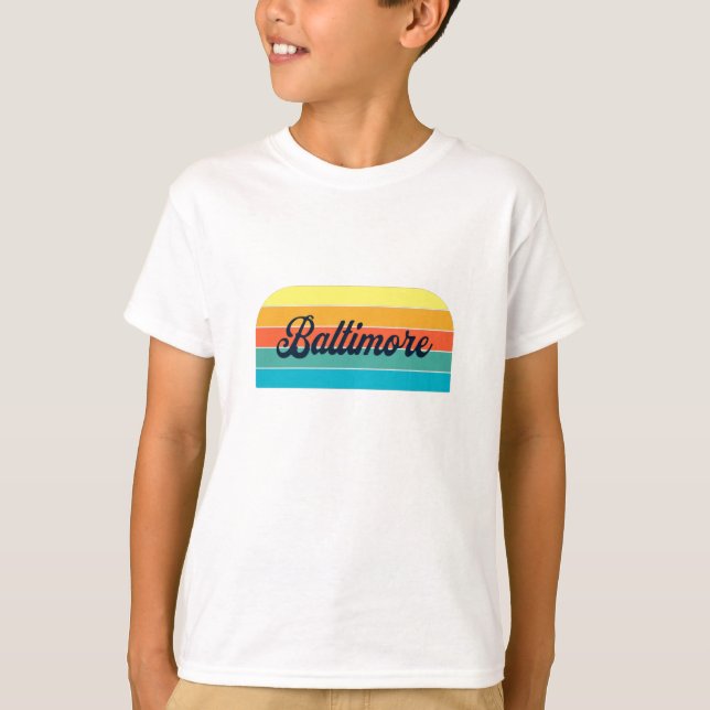 Retro Baltimore T - Shirt (Vorderseite)