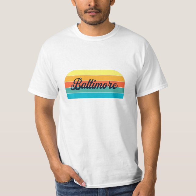 Retro Baltimore T - Shirt (Vorderseite)