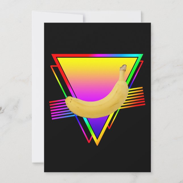 Retro Banana Fruit Einladung (Vorderseite)