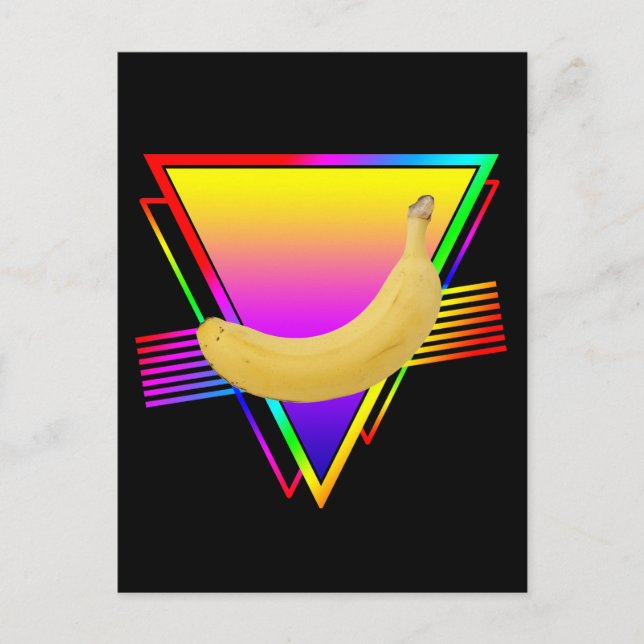 Retro Banana Fruit Postkarte (Vorderseite)