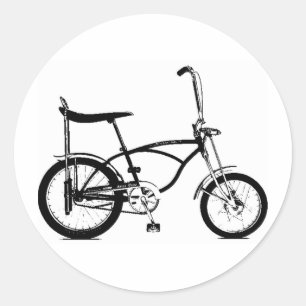 Retro Banana Seat Bike Runder Aufkleber