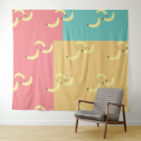 Retro-Bananen Bunte Formen