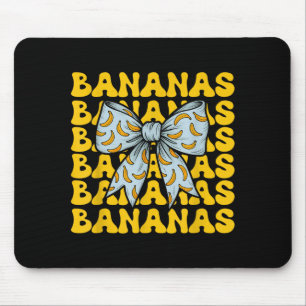 Retro-Bananen Nachname Kokette Schleife Frauen Mäd Mousepad
